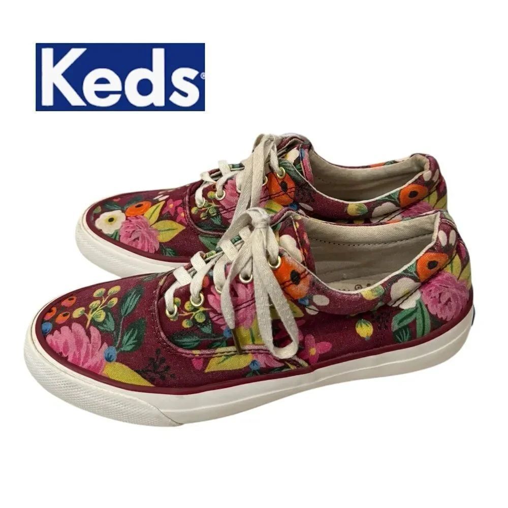 Keds x Rifle Paper Co. Floral Low Top Women's Comfort Sneakers 6